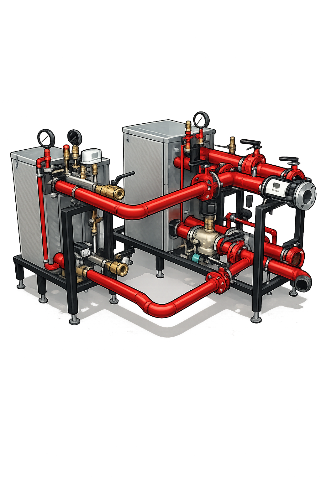 Skid technique préfabriqué industriel